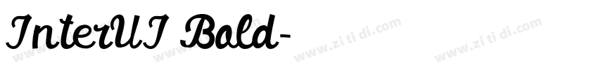 InterUI Bold字体转换